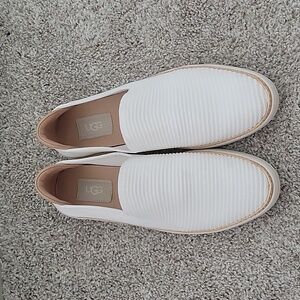 White ugg slip on sneakers